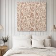 thumbnail image 4 of Brown Flowers Wall Art Painting on Canvas, Vintage Farmhouse Floral Leaves Vines Canvas Art Home Prints Wall Art Framed Modern Artwork for Living Room Bedroom Wall Decor 16x16in, 4 of 9