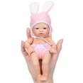 thumbnail image 6 of 7 Inch Realistic Baby Doll Soft Vinyl Reborn Doll with Pacifier Easter Gift for Girls Toddlers Pretend Play Ages 3 Plus, 6 of 7