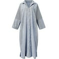 thumbnail image 2 of utcoco Womens Striped Long Sleeve Dress Casual Loose Shirt Dress, 2 of 4