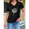 thumbnail image 3 of Camiseta de Mujer con Cuello en V y Temática Natural para Espíritus y Almas Errantes. Negro XXL, 3 of 4