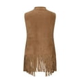 thumbnail image 5 of Uaswgudfs ​Women's Suede Fringe Winter Vest - Asymmetrical Hem Thermal Layering for Casual Semi Formal​, 5 of 9