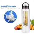 thumbnail image 2 of 700ml Fruit Infuser Water Bottle Plastic Sports Outdoor Juice Infusing Infusion Bottles Black, 2 of 9