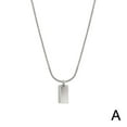 thumbnail image 6 of Necklace Stainless Steel Necklaces Silver Golden Cube Brick Pendant. X9H9, 6 of 8
