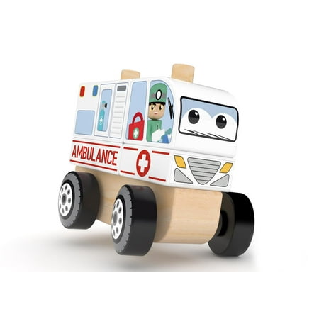 Jouet en bois Ambulance CARREFOUR WOODEN : l'ambulance à Prix Carrefour