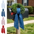 thumbnail image 2 of Wreath Sash for Front Door, Soft Polyester Decorative Ribbon, Solid Color Wreath Ribbon Bow for Yard Porch Garland Xmas Home Decor, 2 of 6