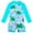 Light Blue, variant on One-Piece Swimsuit For Girls Summer Beach Cuhk Flat Corner Quick Drying Print Long Sleeve Crew Neck 1 Piece Bathing Suit