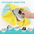 thumbnail image 6 of Shoe Washing Machine Bag Reusable Sneaker Washing Bag with Built-in Fluffy Brushes for 360° All-Around Cleaning, Laundry Shoe Bag is Designed for Washer and Dryer （Yellow 2pcs）, 6 of 7