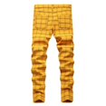 thumbnail image 4 of Keevoom Boys Dress Pants School Uniform Plaid Chino Skinny Fit Stretch Fashion Pants, 4 of 5