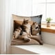 thumbnail image 5 of Juego de almohadas con estampado de animales bonitos para dormitorio, sala de estar, sofá, cojín de 45 x 45 cm para decoración de sofá y sala de estar, funda de almohada aterciopelada., 5 of 6