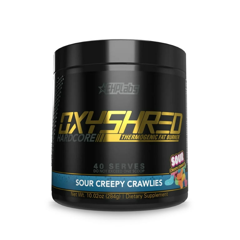 EHP Labs OxyShred Hardcore Thermogenic - Pre Workout Weight Loss Mix, Lemon  Sherbet, 40 Servings