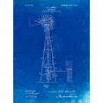 thumbnail image 2 of Borders, Cole 12x14 Black Ornate Wood Framed with Double Matting Museum Art Print Titled - PP1137-Faded Blueprint Windmill 1906 Patent Poster, 2 of 4