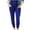 Blue, variant on qolati Women's Jogger Sweatpants High Waist Runched Leggings Yoga Pants Casual Slim Fit Stretch Workout Running Tapered Trousers