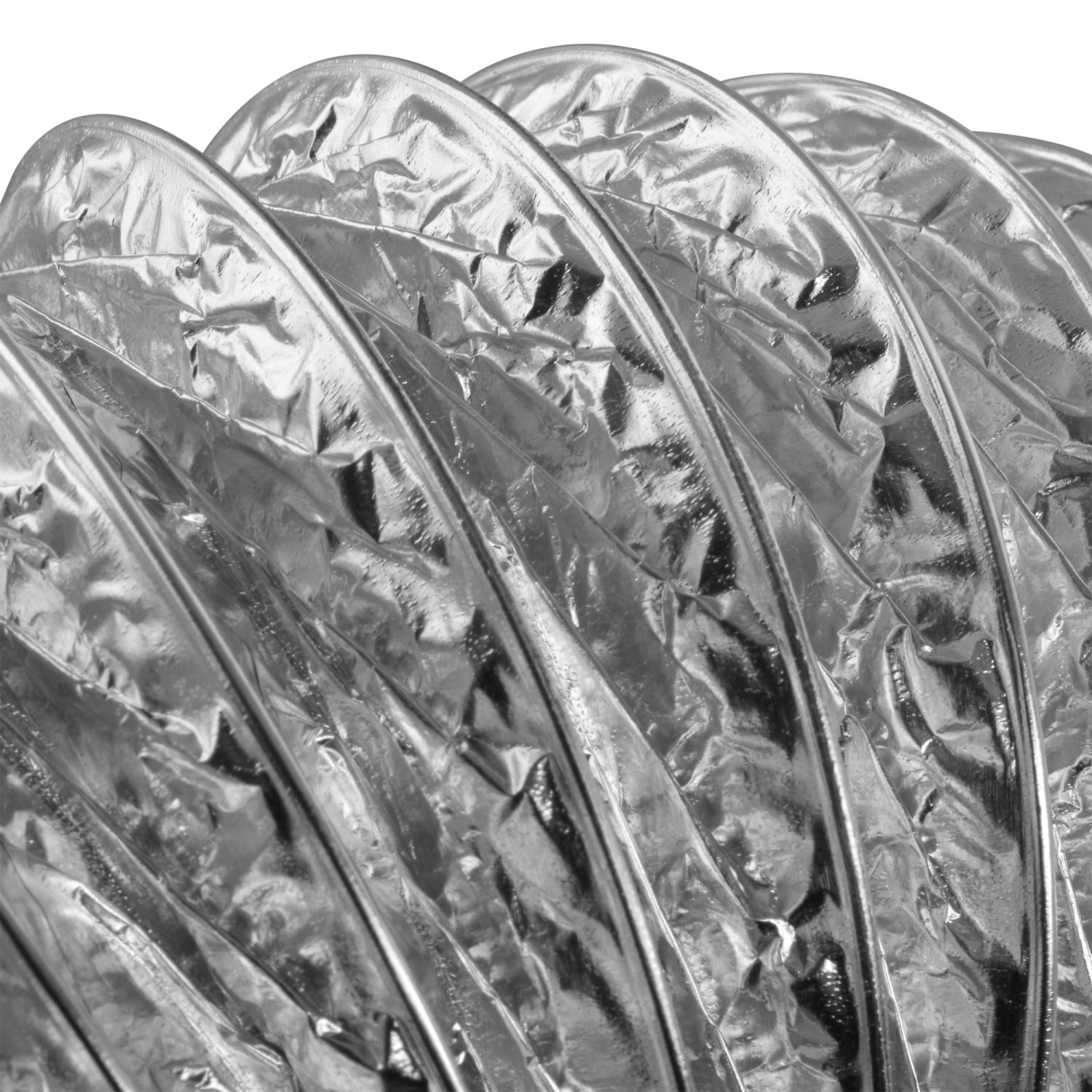 Imperial 4-inch x 8-feet Flexible Aluminum Foil Air Connector for Exhaust Vent, Cylindrical, Silver