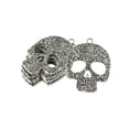 thumbnail image 3 of Colgantes de flores Perfecl 6 piezas Aleación de zinc Plata antigua Dije del cráneo colgante, 3 of 6