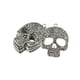 thumbnail image 3 of 6 piezas grandes de flor hueca con forma de calavera, colgante, joyería, regalo, plata antigua, 3 of 6