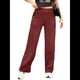 thumbnail image 3 of Pantalones de Yoga para Mujer, de Pierna , con Bolsillos, Cintura Alta, Elásticos, Informales, Deportivos. Vino Tinto XL, 3 of 10