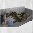 thumbnail image 6 of Massachusetts Soft Flannel Fleece Blanket, Fan Pier Park with Boston City Skyline Modern Urban Life Themed Design Print, Cozy Plush for Indoor and Outdoor Use, 50" x 70", Multicolor, by Ambesonne, 6 of 6