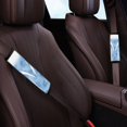 thumbnail image 3 of Chririnla Blue Geometric Stripe Design Seat Belt Covers 2 Pack Seat Belt Pads Cover Soft Easy Install Suitable for Truck Vehicle, 3 of 8