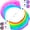 Fresh Color, variant on NCQ 4 Sets Belly Dance Colorful Veil Poi Scarf Poi Streamer with Poi Balls Silk Poi for Stage Props