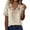 Beige women casual v neck t shirt a1, variant on Yrmaups Loose Fit Short Sleeve T Shirt for Women, Casual V Neck Ruffle Blouse, Soft Stretch Everyday Tee for Beach Travel Office Daily Wear, Black XL