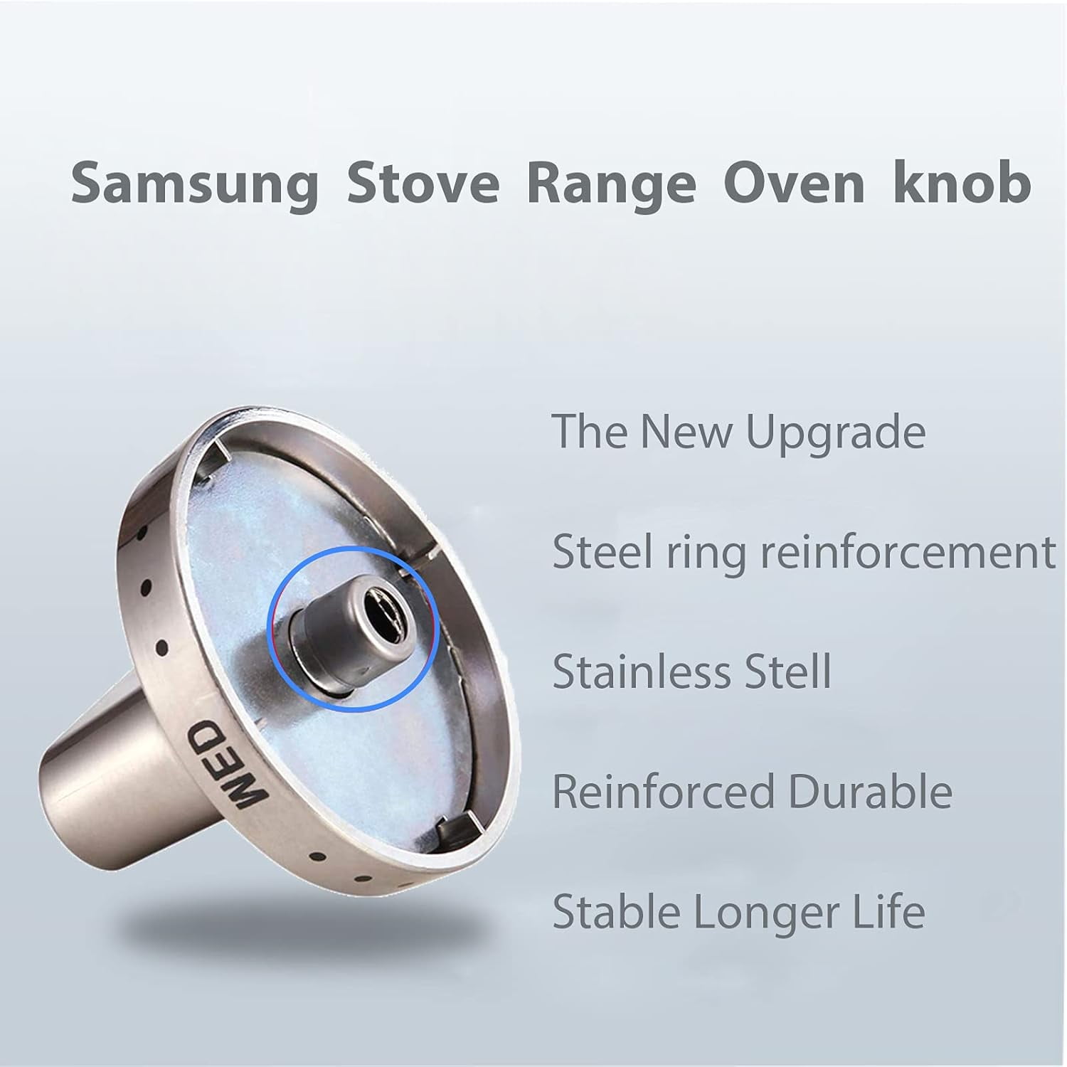 Upgraded 5pcs DG64-00472A / DG64-00347A Stove knobs Compatible with DG64-00473A,DG64-00347A,DG64-00347B Samsung Stove knob,Replaces FX710bgs,NX58F5500SS,FX510BGS,FX510BGS,NX58F5300SS