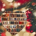 thumbnail image 7 of LYCAQL Book Lovers Heart Librarian Ornament Books Stacked Ornament Christmas Ornaments Bookshelf Decor Ornaments Library Ornament Librarian Christmas Ornament, 7 of 7