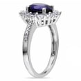 thumbnail image 4 of Everly Women's Created Sapphire Sterling Silver Engagement Ring, 4 of 7