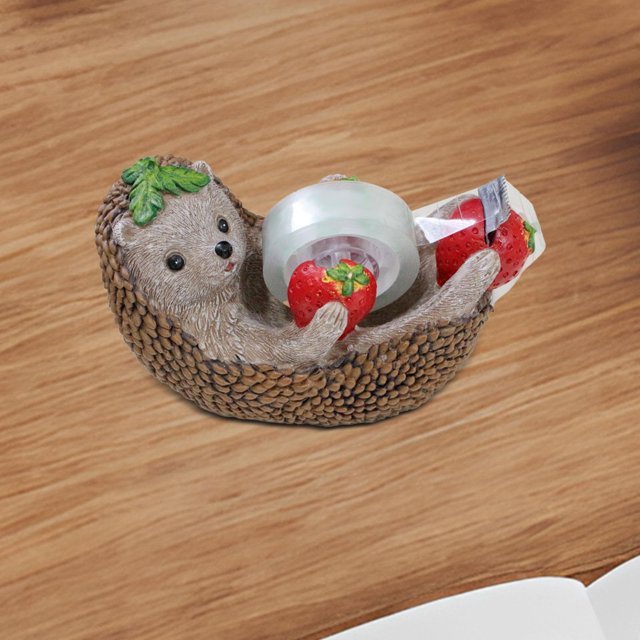 Dispensador de cinta adhesiva, soporte para rodillo de cinta adhesiva, base antideslizante, escultura novedosa para manualidades, bonito soporte para