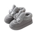 thumbnail image 2 of Zapatillas de algodón con tacón para mujer, ropa exterior de invierno, además de zapatos de algodón cálidos de terciopelo, botas de algodón de conejo de felpa con suela gruesa para interiores, inviern, 2 of 5