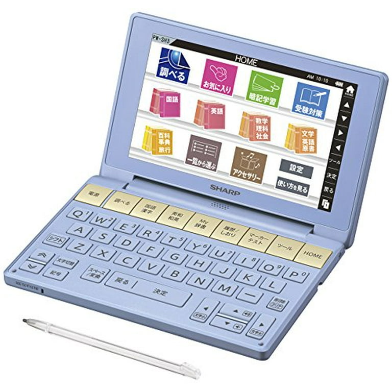 Sharp PW-SH3-A Color Electronic Dictionary, Brain, High School Student  Model, Blue Series