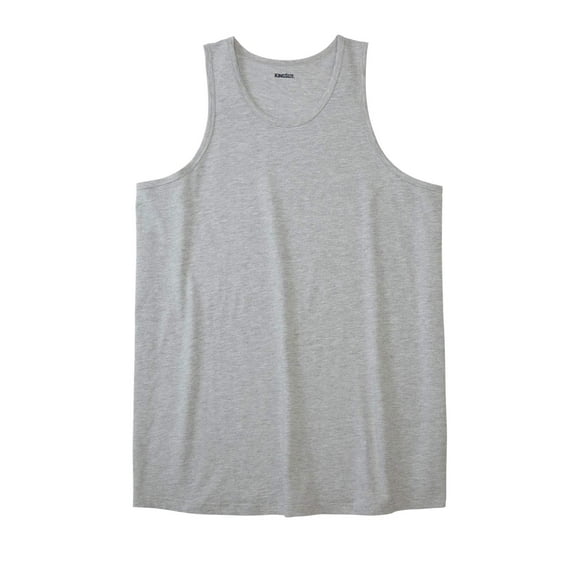 KingSize Men's Big & Tall Shrink-Less Lightweight Tank - 5XL, Heather Grey
