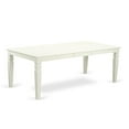 thumbnail image 3 of East West Furniture Logan 7-piece Wood Dining Table and Chairs in Linen White, 3 of 6