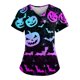 thumbnail image 1 of Halloween Women's V-neck Fashion Casual Printing Top Protective Work Suit, 1 of 3