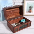 thumbnail image 3 of Caja de almacenamiento de joyería vintage, caja organizadora a prueba de polvo con decoración de madera (estilo chino S), 3 of 5