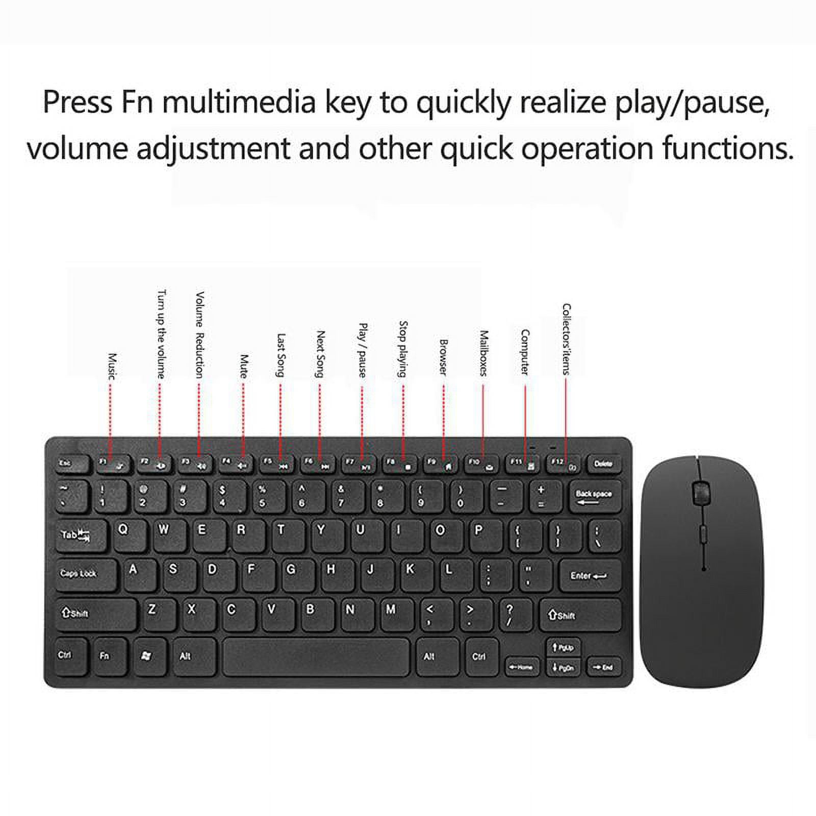 Maynos Wireless Computer Keyboards with User Manual, White