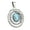 Larimar, variant on Solid 925 Sterling Silver Pendant For Men Women, Natural Larimar Cabochon Oval Blue Gemstone Unique Handcrafted Designer Pendant For Her Him