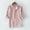 Pink, variant on KIHOUT Men's Vintage Solid Linen Shirt Casual Home Button Tops Mid Sleeve Blouse Clearance