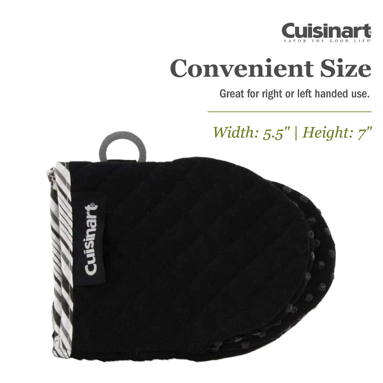 Cuisinart Oversized Silicone Oven Mitts - RED & BLACK - AMBIDEXTROUS