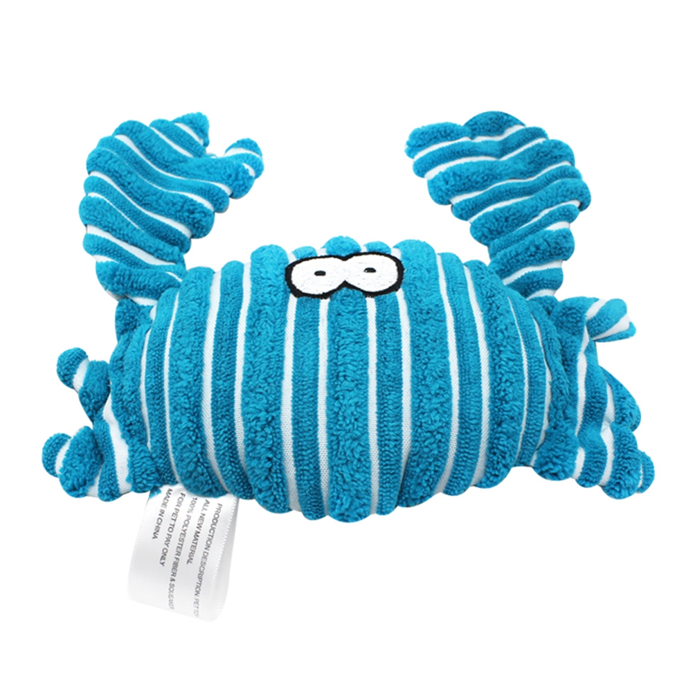 Opvise Pet Dog Cats Puppy Cute Lobster Crab Lizard Shape Doll Soft Squeaky Chew Toy Red