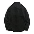 thumbnail image 3 of JTieacloth Casual Button Down Shirts Traditional Menâs Long Sleeve Shirt Casual Style Corduroy Wide Fit Shirt With Retro Buttons For Daily Wear Black, 3 of 3