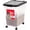 NewClear/Black, variant on IRIS USA 25 Lbs / 32.5 Qt WeatherPro Airtight Pet Food Storage Container with Removable Casters, for Dog Cat Bird and Other Pet Food Storage Bin, Keep Fresh, Translucent Body, Clear/Black