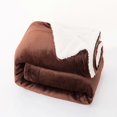 thumbnail image 1 of Sofa blanket, cozy blanket, extra warm, thick Sherpa blanket, small, soft fluffy fleece blanket, for sofa, couch, 1 of 5