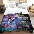 thumbnail image 5 of LHSHID Personalized to My Daughter Blanket from Mom Dad Lightweight Flannel Throws Custom Name Gift for Girl Women Super Soft Comfy Butterflies Blankets Birthday Christmas Decor Couch Sofa, 5 of 9
