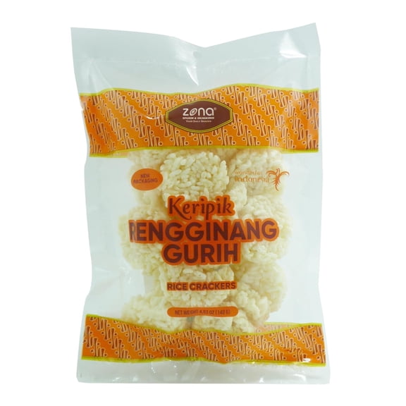 ZONA Rengginang Gurih | Savory Deep Fried Rice Crackers | Authentic Indonesian Glutinous Rice Cakes | Crunchy Umami Snack | 4.93 oz (140g) - Pack of 1