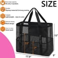 thumbnail image 3 of Mesh Beach Bag, Extra Large Beach Tote with Zipper Pocket Pool Bag for Cruise/Swim/Vacation Essentials, 3 of 10