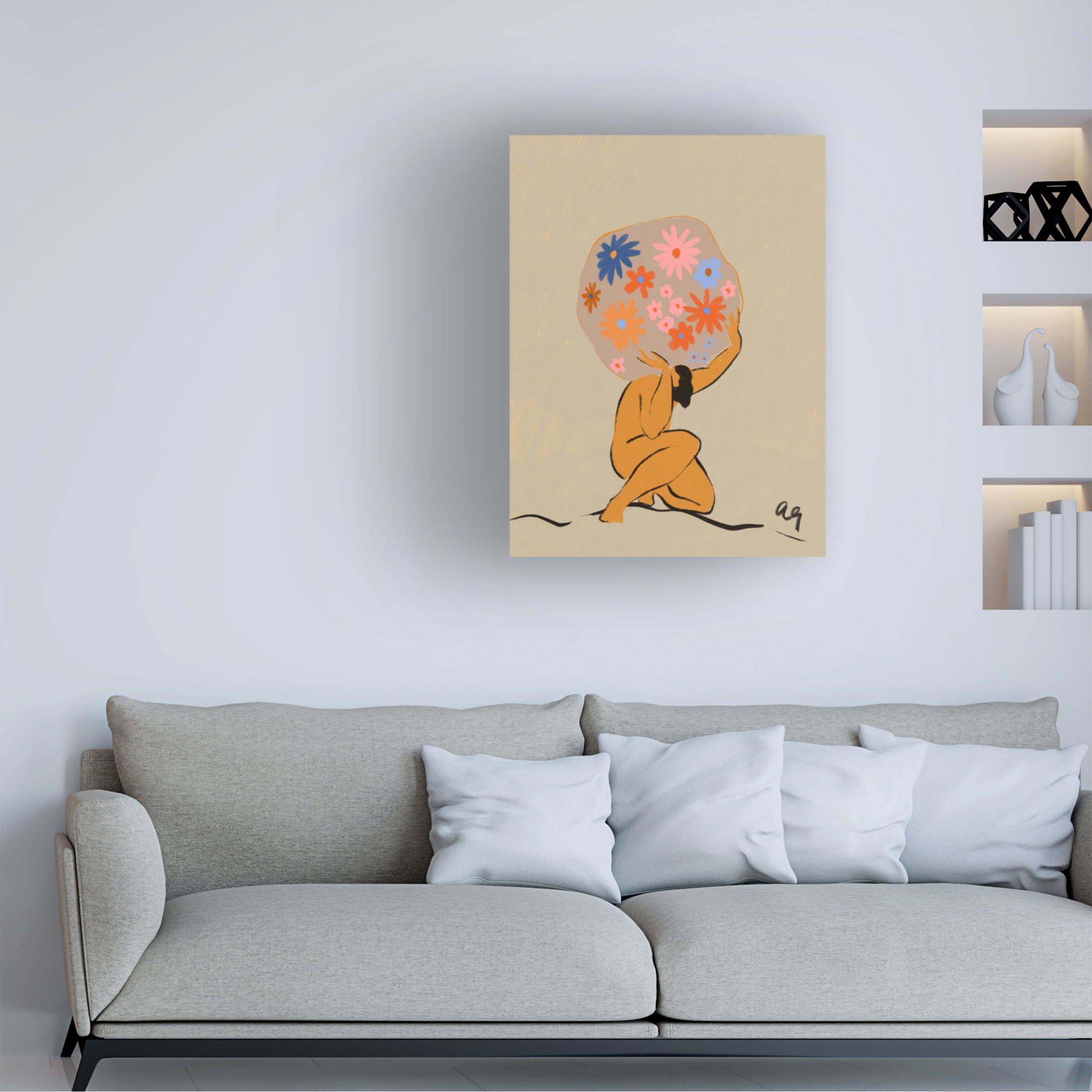Trademark Fine Art Arty Guava  World On Her Shoulders Canvas Wall Art