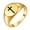 Gold, variant on Cross Rings for Men Women Black Silver Rose Gold Plated Pinky Cool Simple Personalized Statement Dainty Circle Jewelry Gold Size 4