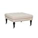 thumbnail image 3 of Linon Hattie Square Natural Tufted Ottoman, Brown, 3 of 10