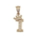thumbnail image 5 of Cadena y dije de brillos con corona de oro laminado letra I, 5 of 8