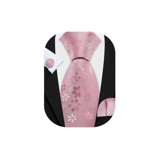 Corbata Barry.Wang Floral Rosa de Seda 150 cm x 8.5 cm Set